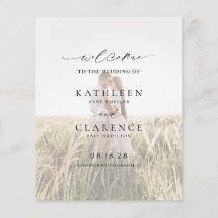 Simple Formal Photo Classic Wedding Program