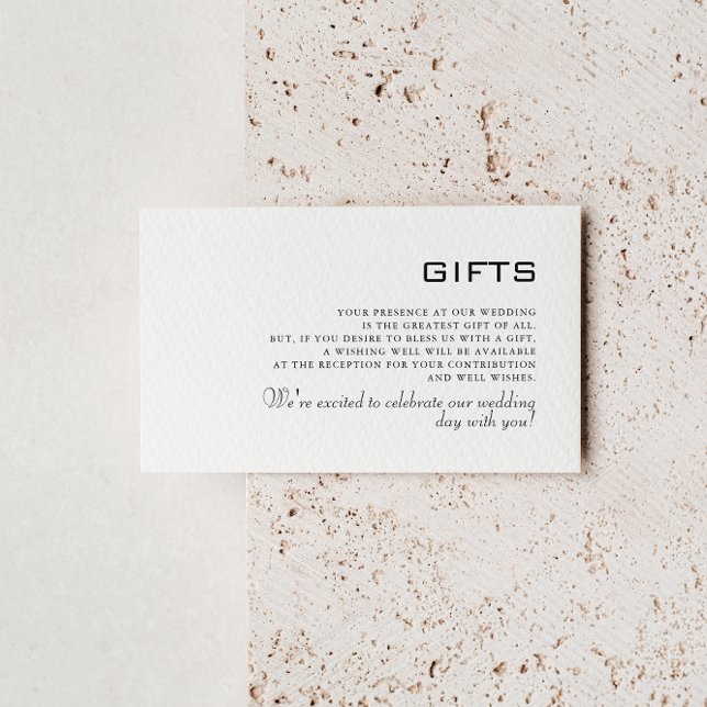 Simple Formal Wedding Gifts Enclosure Card (Creator Uploaded)