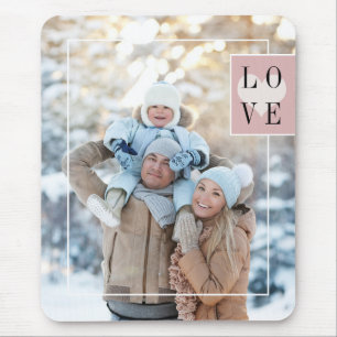 Simple Frame Add your Photo with Love Mouse Pad
