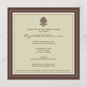 Simple Frame Bridal Shower Invitation (sage)