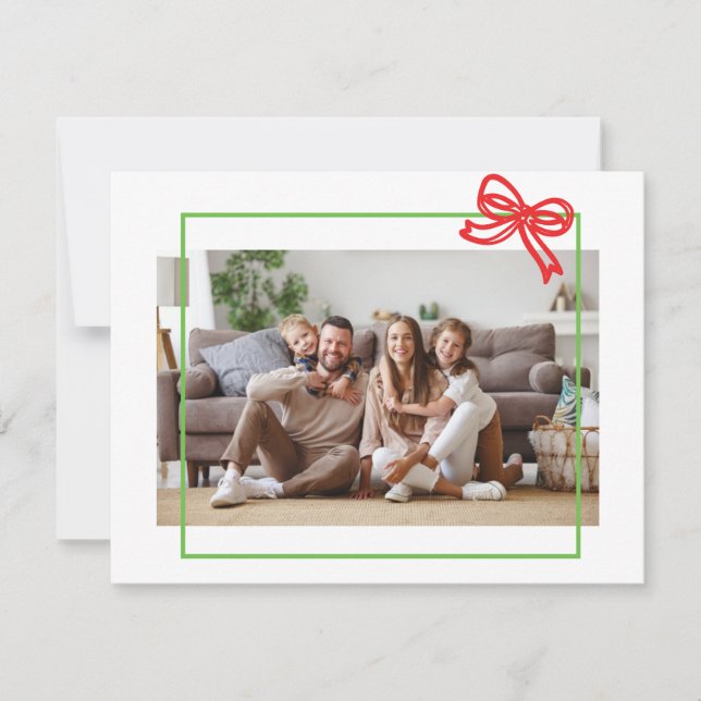 Simple Frame Christmas Holiday Card (Front)
