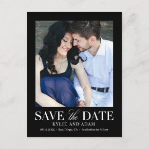 Simple Frame EDITABLE COLOR Save The Date Postcard
