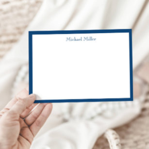 Simple Frame Masculine, Blue Flat Card