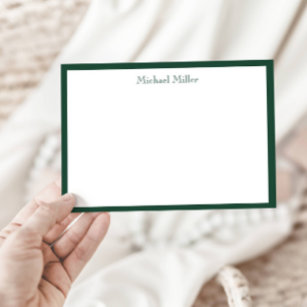 Simple Frame Masculine, Forest Green Card
