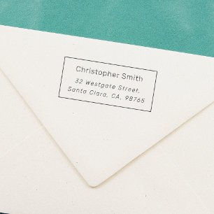 Simple Frame Name & Surname Personalised Address Self-inking Stamp