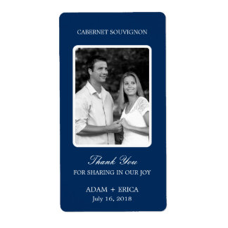 Simple Frame Wedding Wine Labels