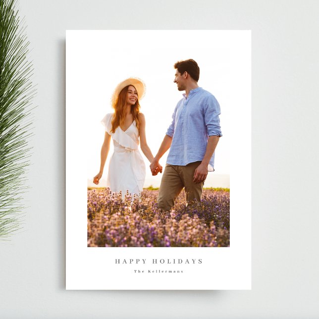 simple framed photo collage merry christmas happy holiday card (Creator Uploaded)