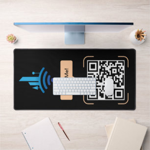 Simple Free Wi-Fi QR Code Desk Mat
