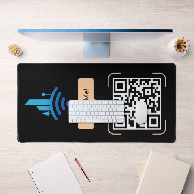 Simple Free Wi-Fi QR Code Desk Mat (Office 1)