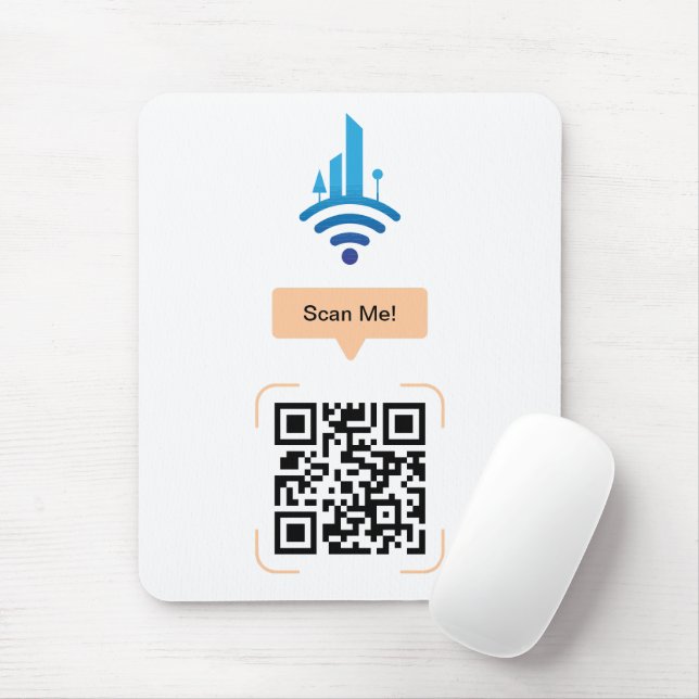 Simple Free Wi-Fi QR Code Mouse Pad (With Mouse)