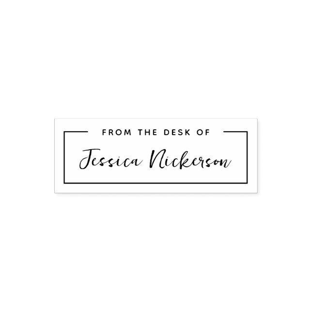Simple From The Desk Of Handwritten Script Self-inking Stamp (Design)