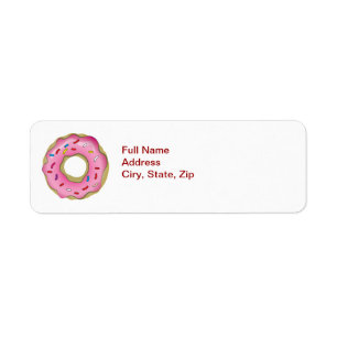 Simple Frosted Doughnut Return Address Label