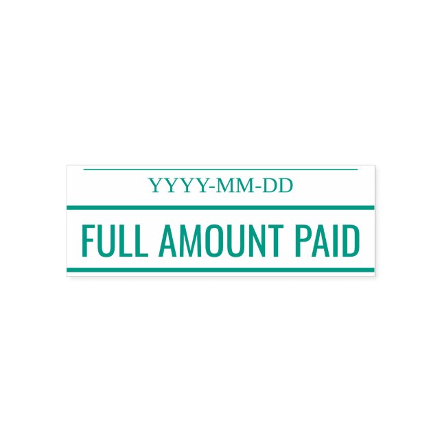 Simple "FULL AMOUNT PAID" Rubber Stamp (Design)