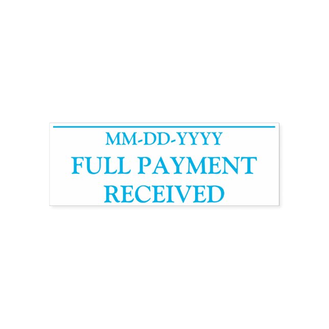 Simple "FULL PAYMENT RECEIVED" Rubber Stamp (Design)