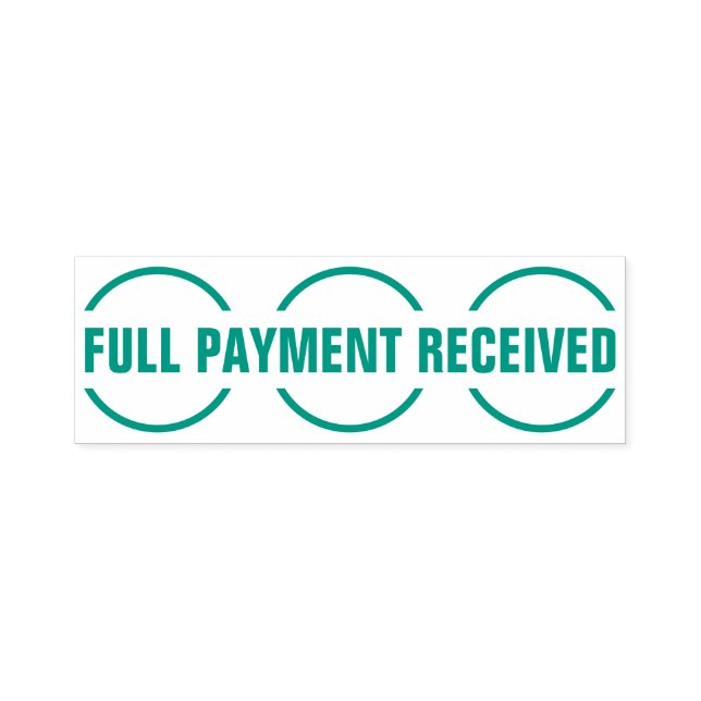 Simple "FULL PAYMENT RECEIVED" Rubber Stamp (Design)