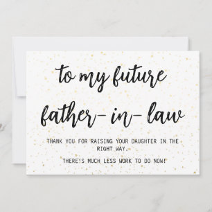 Simple Fun Future Father-in-Law Keepsake Note 