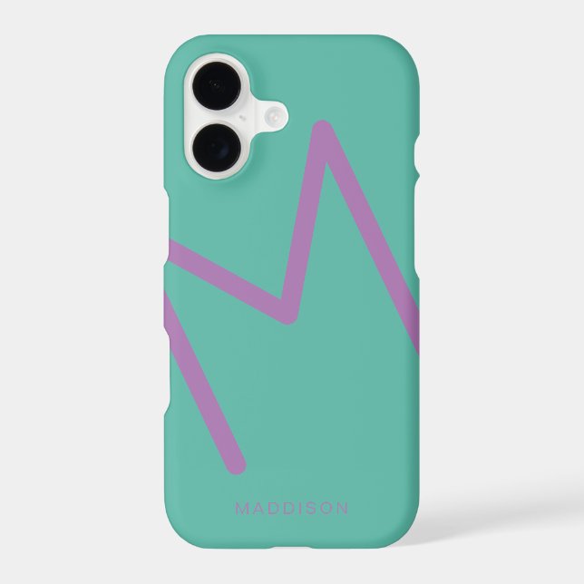 Simple Fun Initial Name Bright Editable Colours (Back)