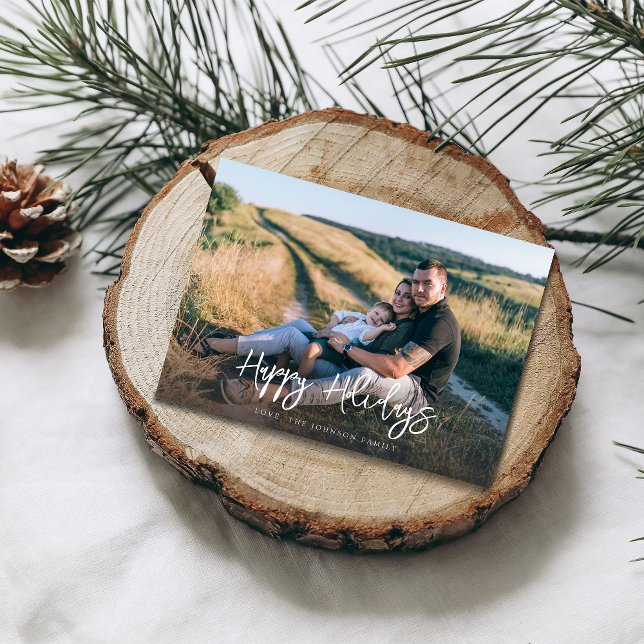 Simple Fun Minimalist Happy Holidays Photo (Creator Uploaded)