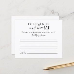 Simple Funeral Attendance Card Share a Memory