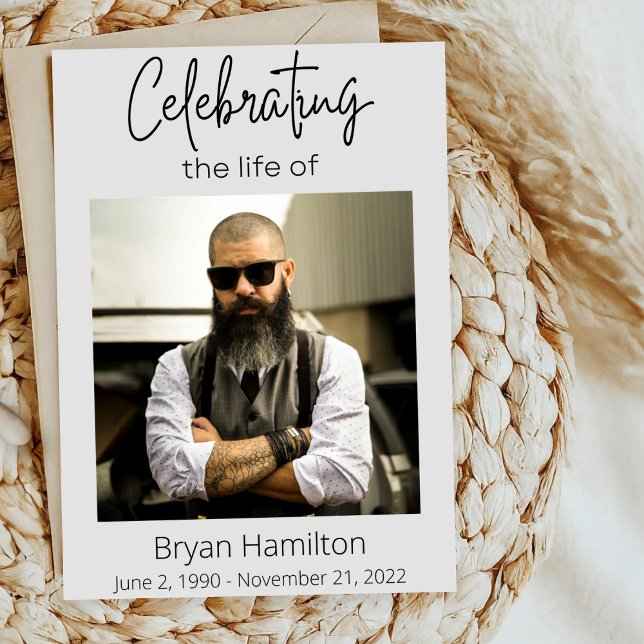 Simple Funeral Celebration of Life Program Budget Flyer (Creator Uploaded)