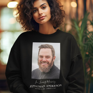 Simple Funeral Memorial Photo Sweatshirt