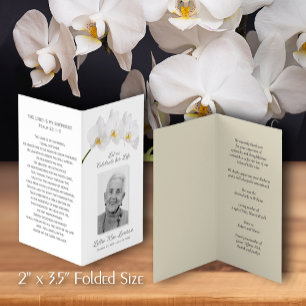 Simple Funeral Memorial Prayer Photo Card