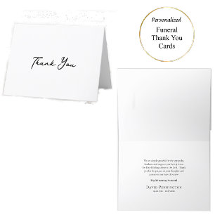Simple Funeral Orthodox Christian Thank You Card