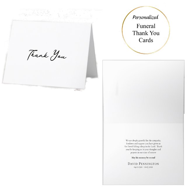Simple Funeral Orthodox Christian Thank You Card (Creator Uploaded)