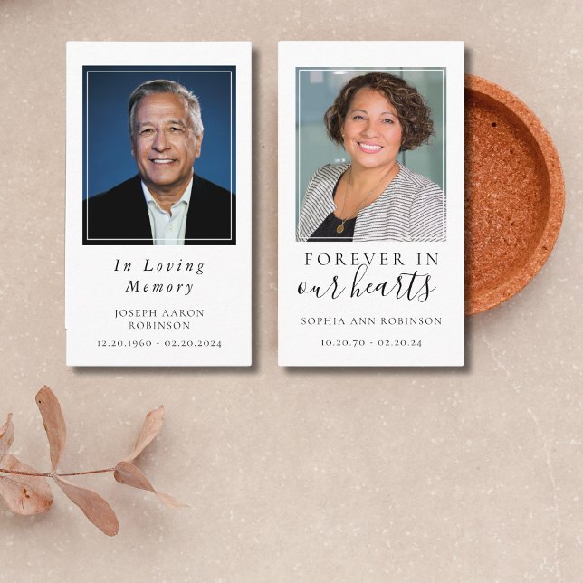 Simple Funeral Photo Memorial 2 in 1 Prayer Card (Creator Uploaded)