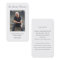 Simple Funeral Photo Sympathy Memorial Prayer Card
