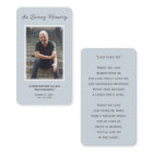 Simple Funeral Photo Sympathy Memorial Prayer Card