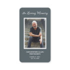 Simple Funeral Photo Sympathy Memorial Prayer Card