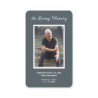 Simple Funeral Photo Sympathy Memorial Prayer Card