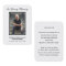 Simple Funeral Photo Sympathy Memorial Prayer Card