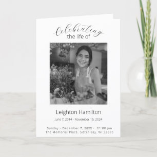 Simple Funeral Program Order of Service 