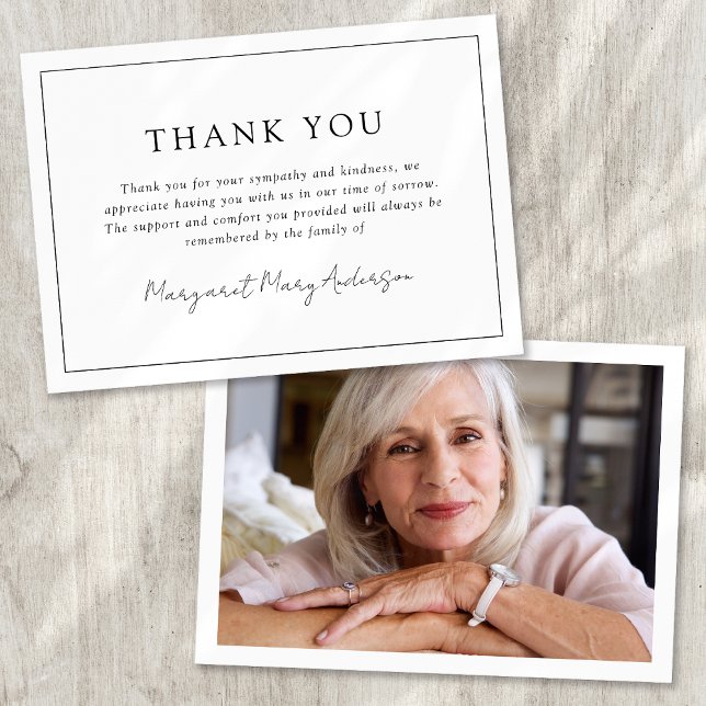 Simple Funeral Sympathy Thank You Card (Creator Uploaded)