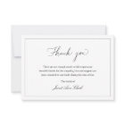 Simple Funeral & Sympathy Thank You Note Card