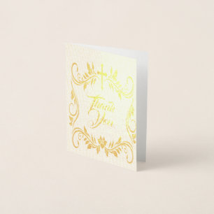 Simple Funeral Thank You Message For Condolences  Foil Card