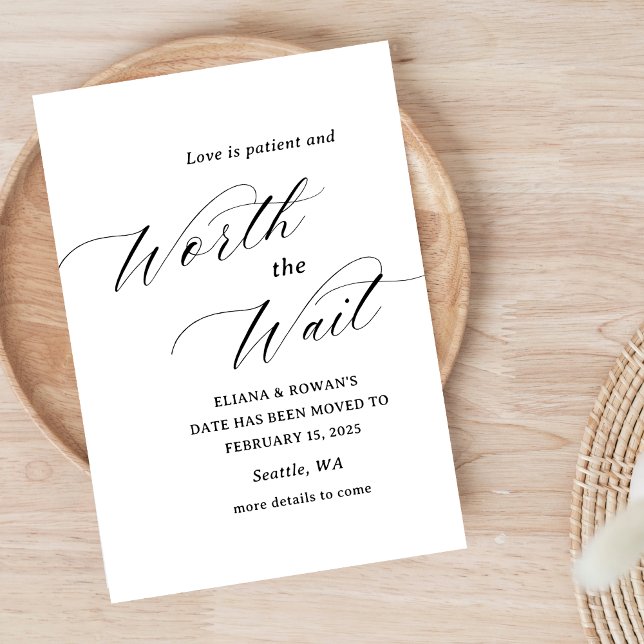 Simple Funny Change the Date Wedding   Save The Date (Creator Uploaded)