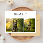 Simple Funny Dog 2 Photo Nailed It Christmas Holiday Card<br><div class="desc">Celebrate the holidays with a playful and modern dog photo card. Featuring two photos and a fun “Nailed It” message,  this double-sided design is perfect for sharing festive cheer with family and friends.</div>
