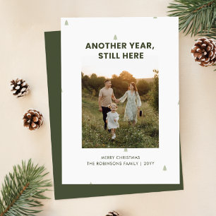 Simple Funny Family Humourous Christmas Photo Holiday Card