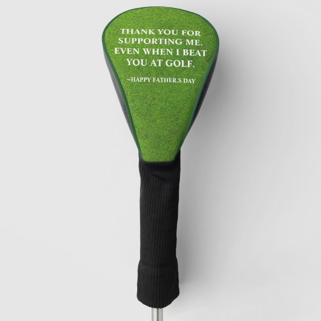 Simple Funny Father's Day Driver Golf Head Cover (Front)