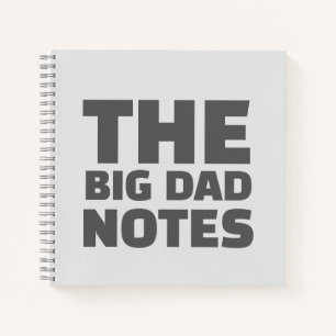 Simple Funny Father's Day Grey Notebook