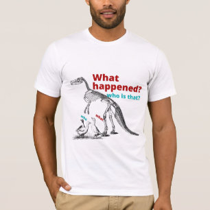 Simple Funny Friendship, dinosaur and duck T-Shirt