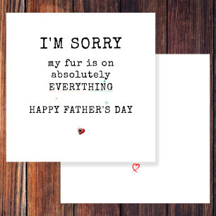Simple Funny Fur Father's Day From Dog Holiday Card