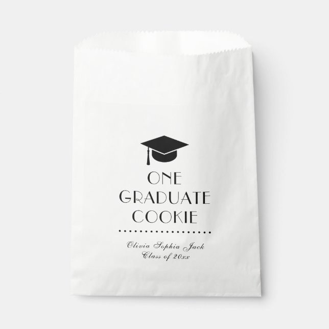 Simple Funny Graduation Quote | Graduates Name  Favour Bag (Front)