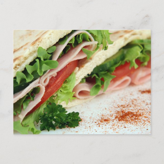Simple Funny Sandwich Postcard (Front)