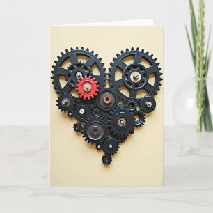 Simple Gear Heart Card