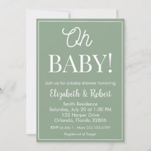 Simple Gender-Neutral Baby Shower Invite