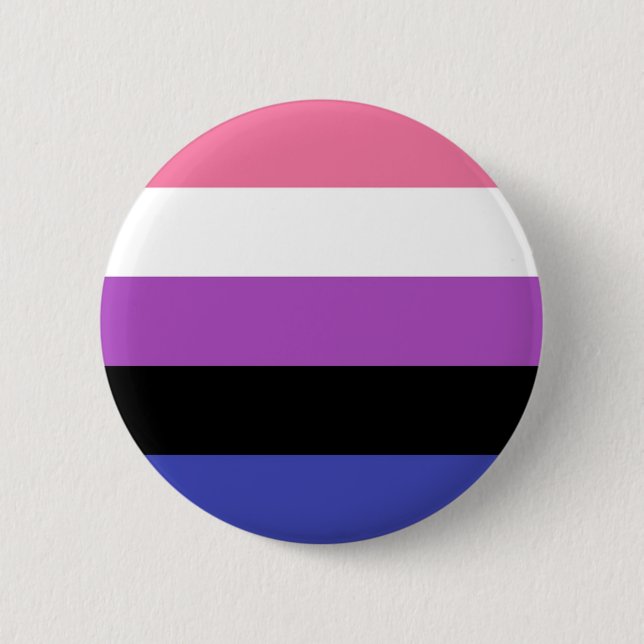 simple genderfluid 6 cm round badge (Front)